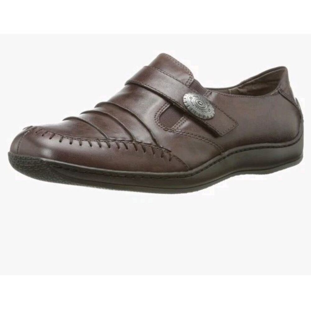 Walking Cradles Womens 6.5B Slip On Loafer Leather Waxy Brown Casual Office Walk